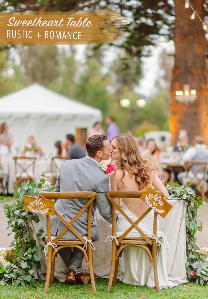 Romantic Wedding Ideas, Rustic Outdoor Wedding, Sweetheart Table
